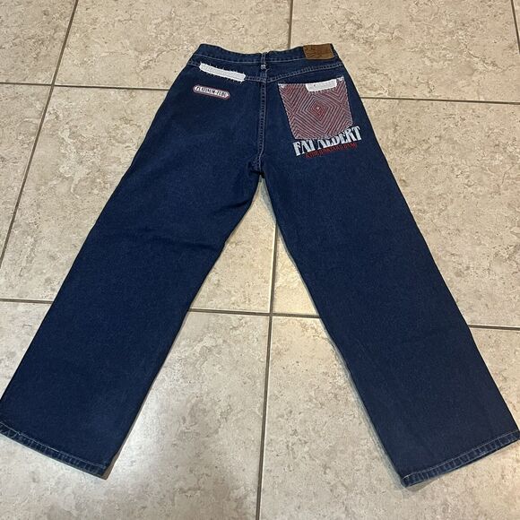 FUBU Platinum Fat Albert and the Junkyard Gang VTG Denim Jeans Size 16 (26x27) - Picture 3 of 7